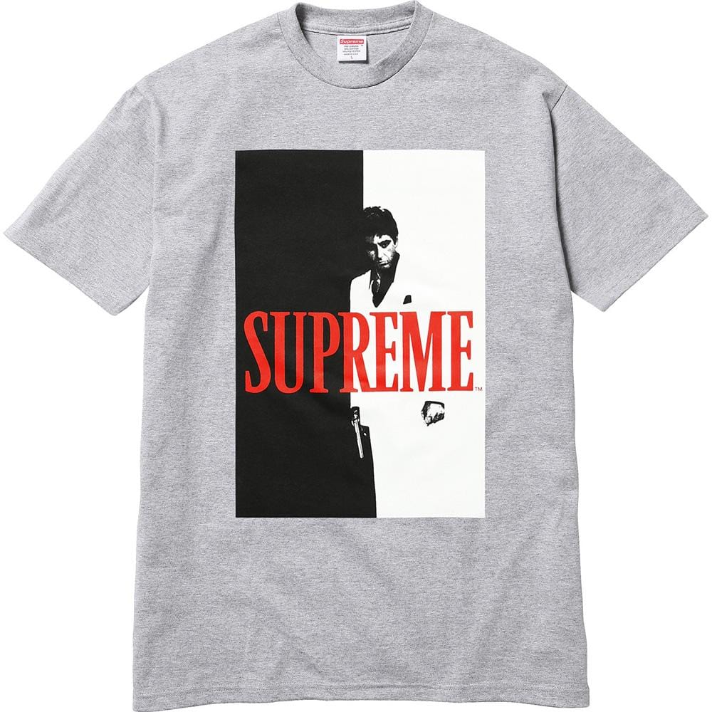 Supreme Scarface Split Tee - Heather Grey - Kick Game