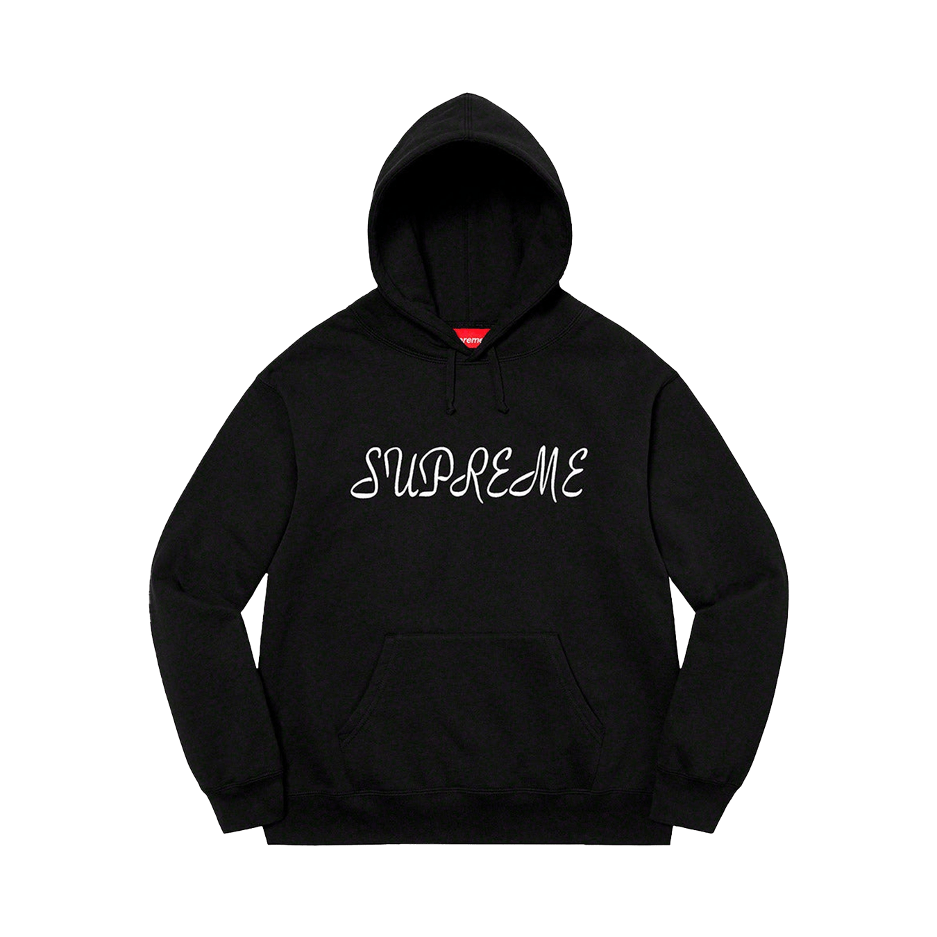 Supreme Script Hooded Sweatshirt 'Black' - Kick Game