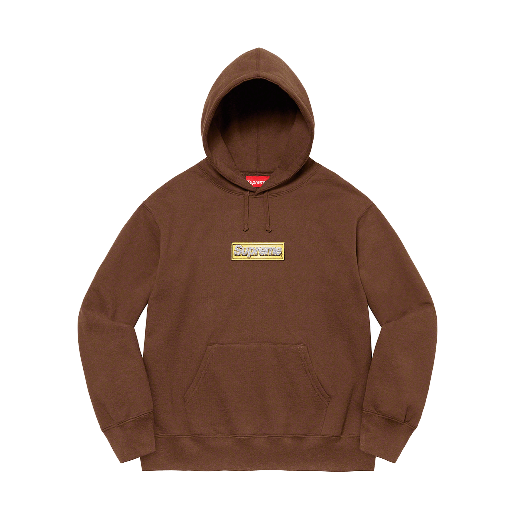 Supreme Bling Box Logo Hooded Sweatshirt 'Dark Brown' — Kick Supreme Bling Box Logo Hooded Sweatshirt 'Dark Brown' — Kick