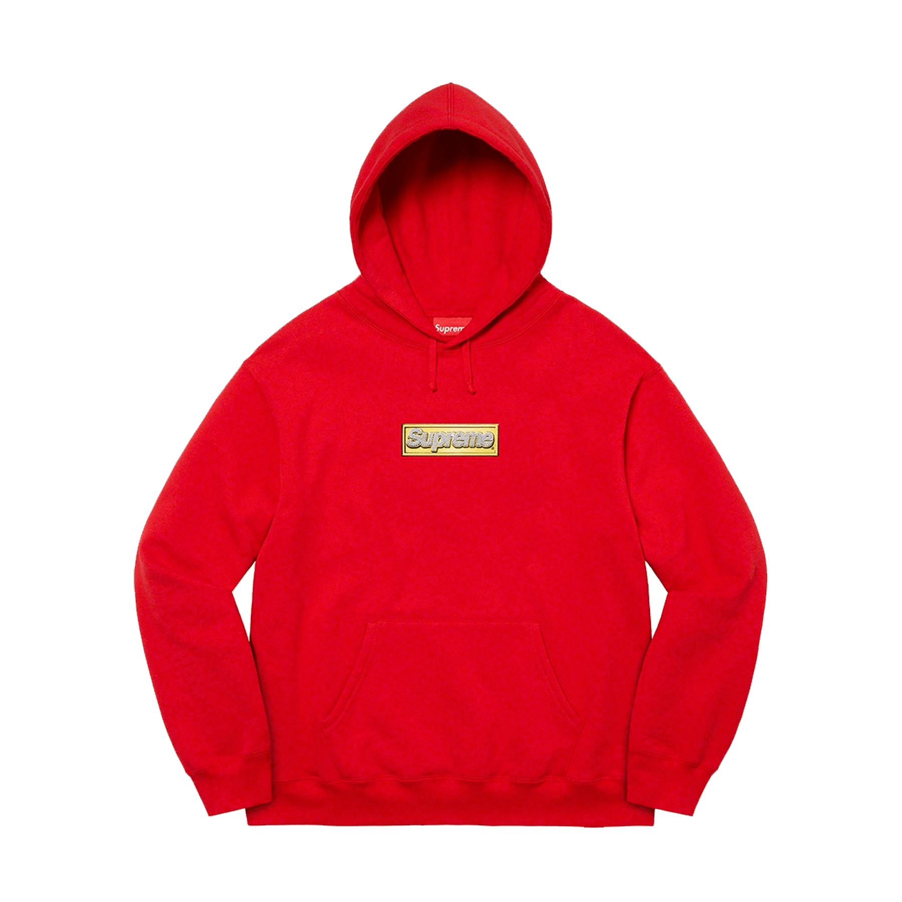 Supreme Bling Box Logo Hooded Sweatshirt 'Red' | Men's Size L