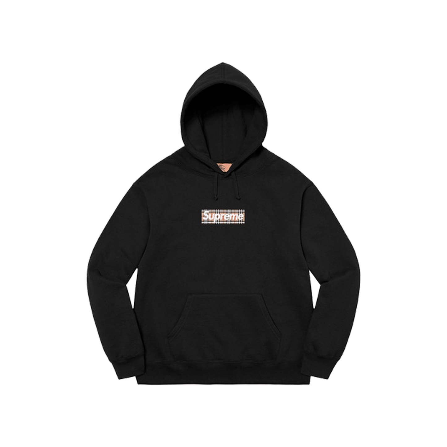 Supreme x Burberry Box Logo Hooded Sweatshirt 'Black' - Kick Game
