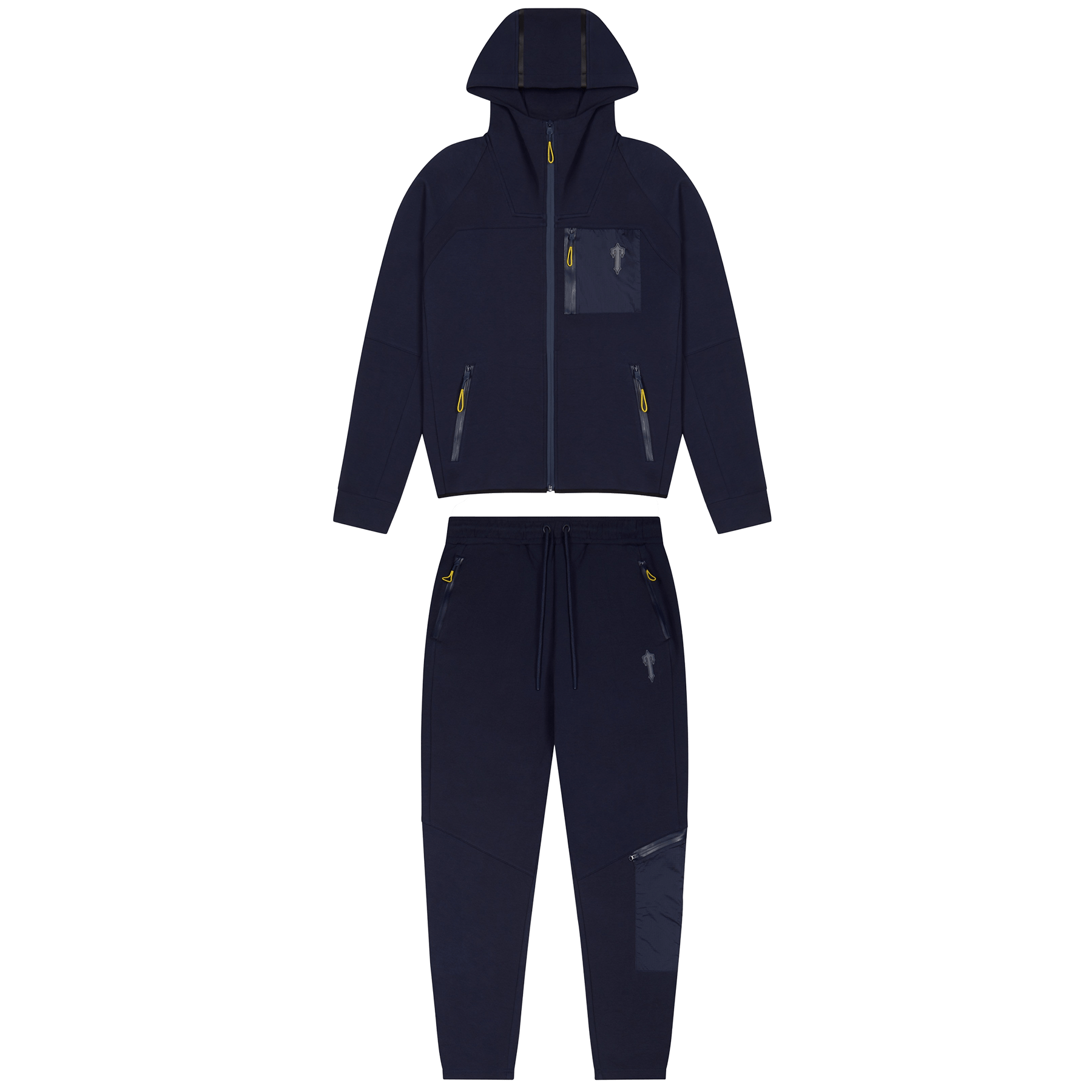 Trapstar Irongate T Fleece Zip TracksuitNavy/Yellow — Kick Game