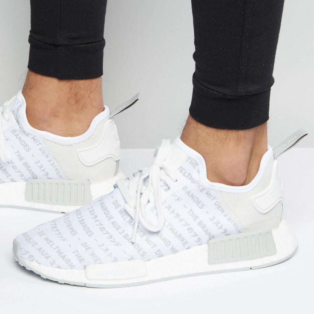 Adidas NMD_R1 White Blackout-Whiteout - Kick Game