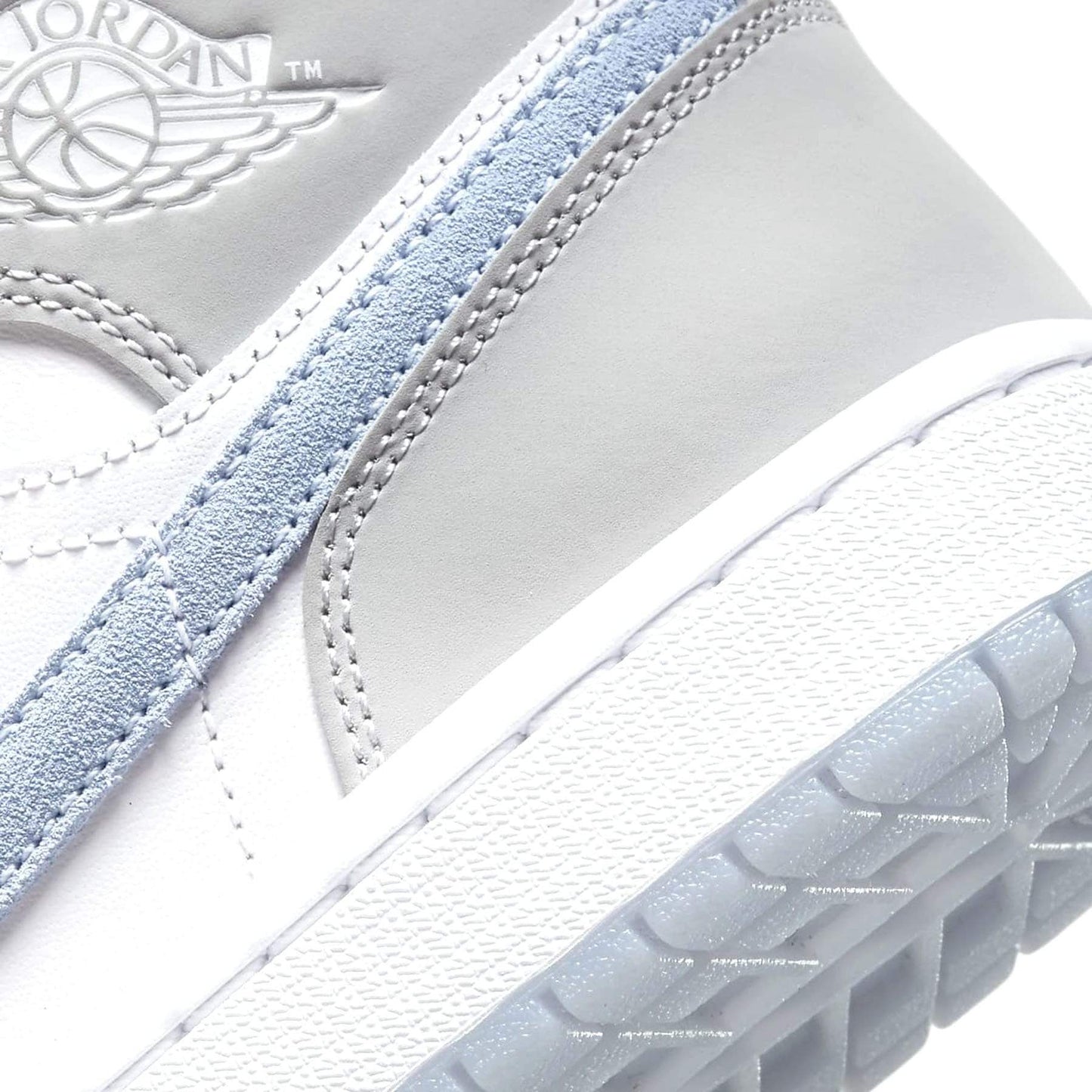 Air Jordan 1 Mid Wmns 'White Wolf Grey' - Kick Game