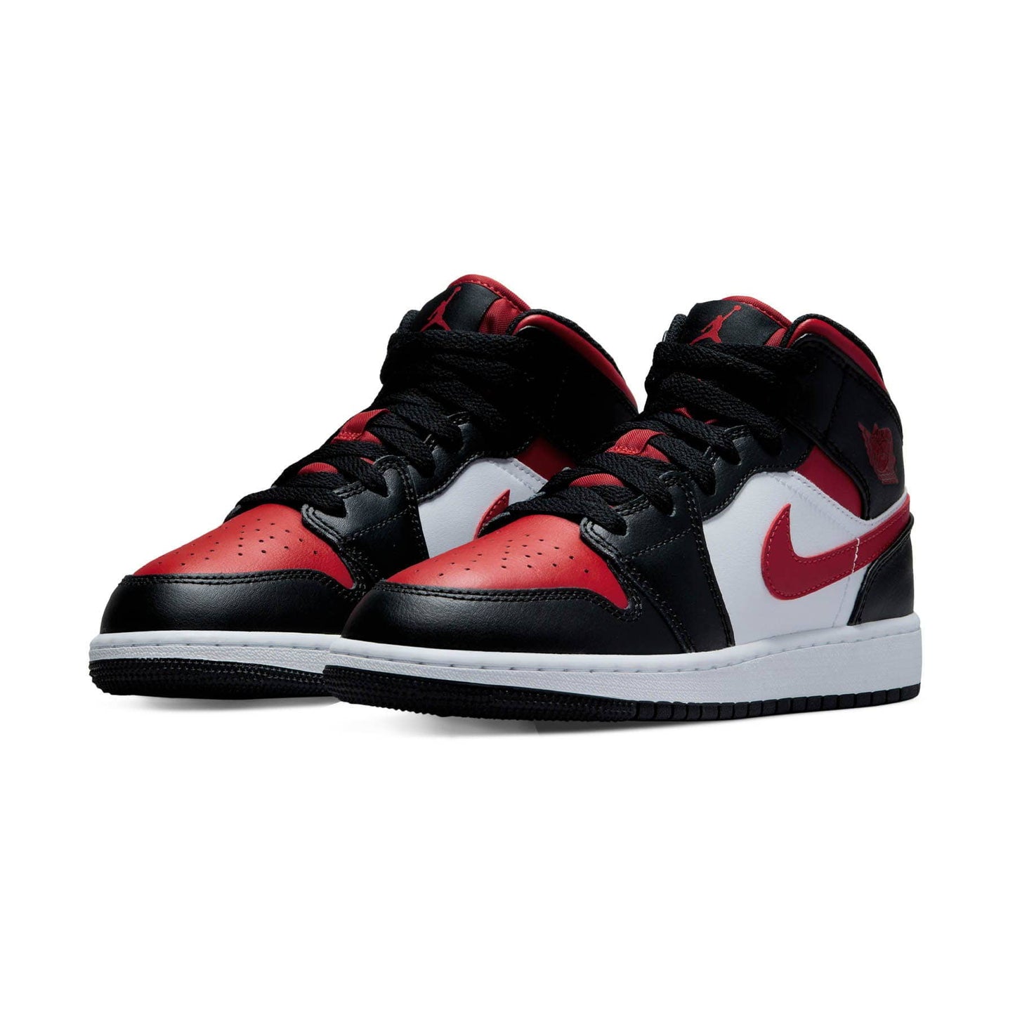 Air Jordan 1 Mid GS 'Black Fire Red' - Kick Game