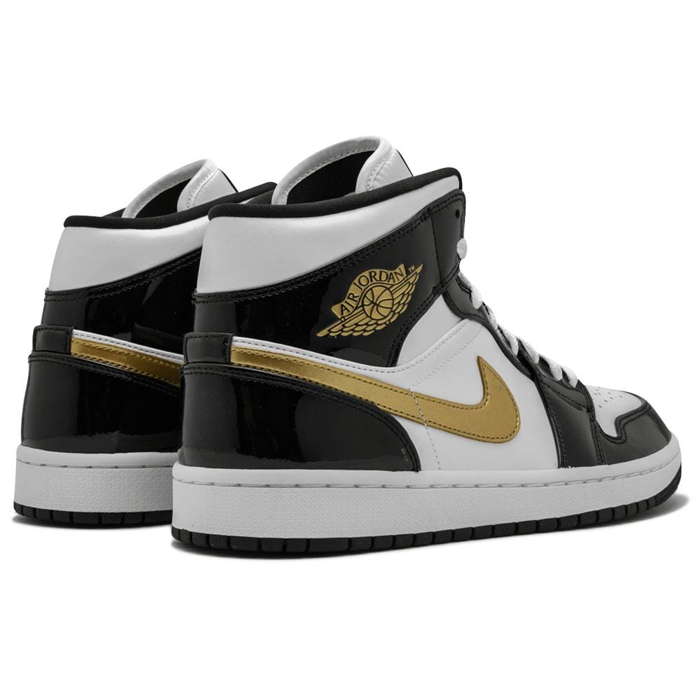 Air Jordan 1 Mid Patent 'Black Gold' - Kick Game