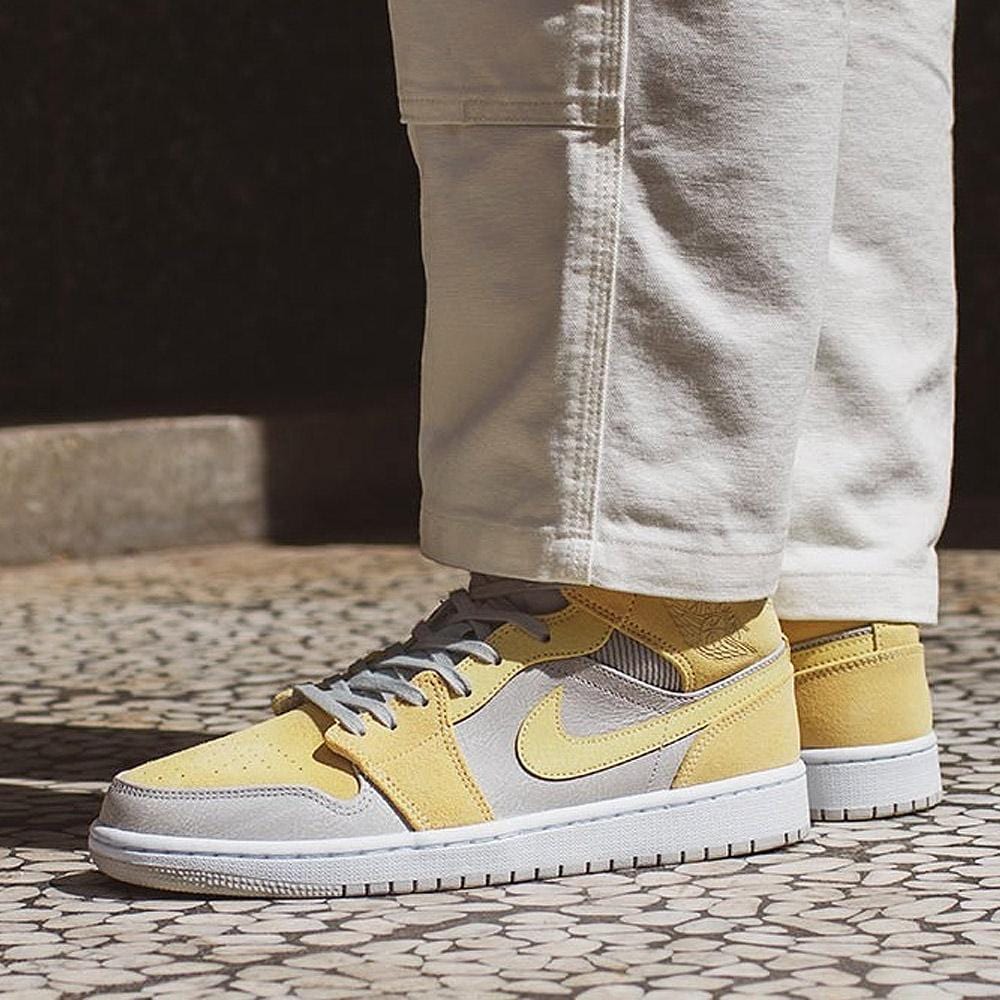 Air Jordan 1 Mid SE Grey Fog Lemon Wash - Kick Game