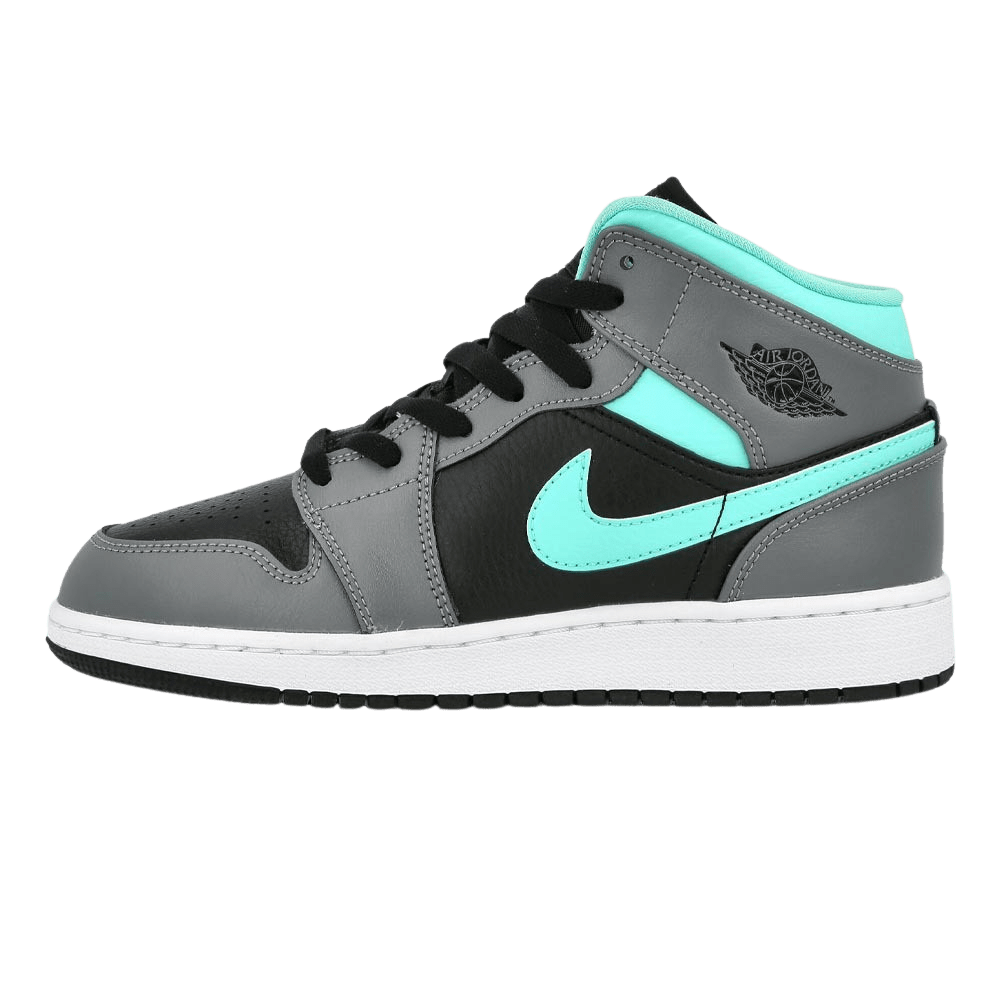 Air Jordan 1 Mid Grey Aqua (GS) - Kick Game