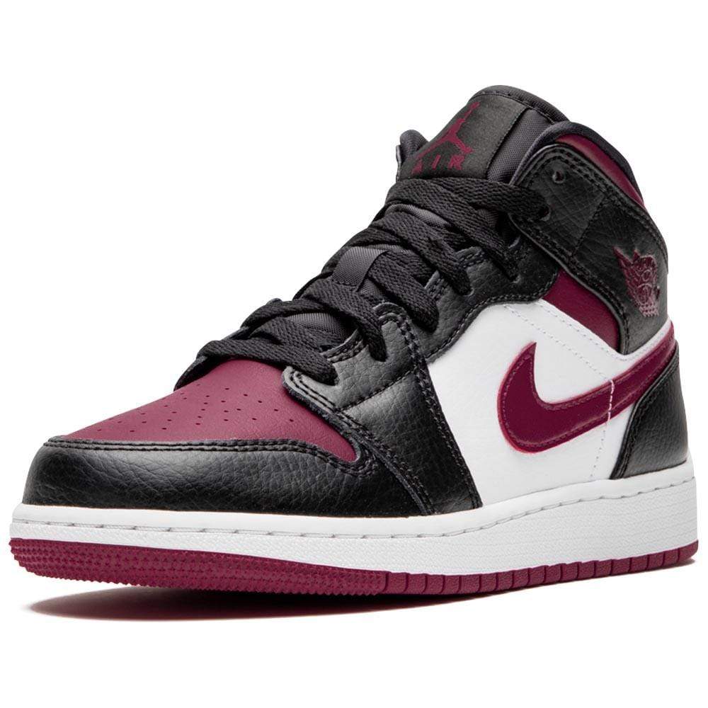 Air Jordan 1 Mid GS 'Black Noble Red' - Kick Game