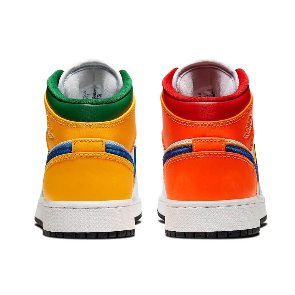 Air Jordan 1 Mid GS 'White Court Purple Teal' - Kick Game