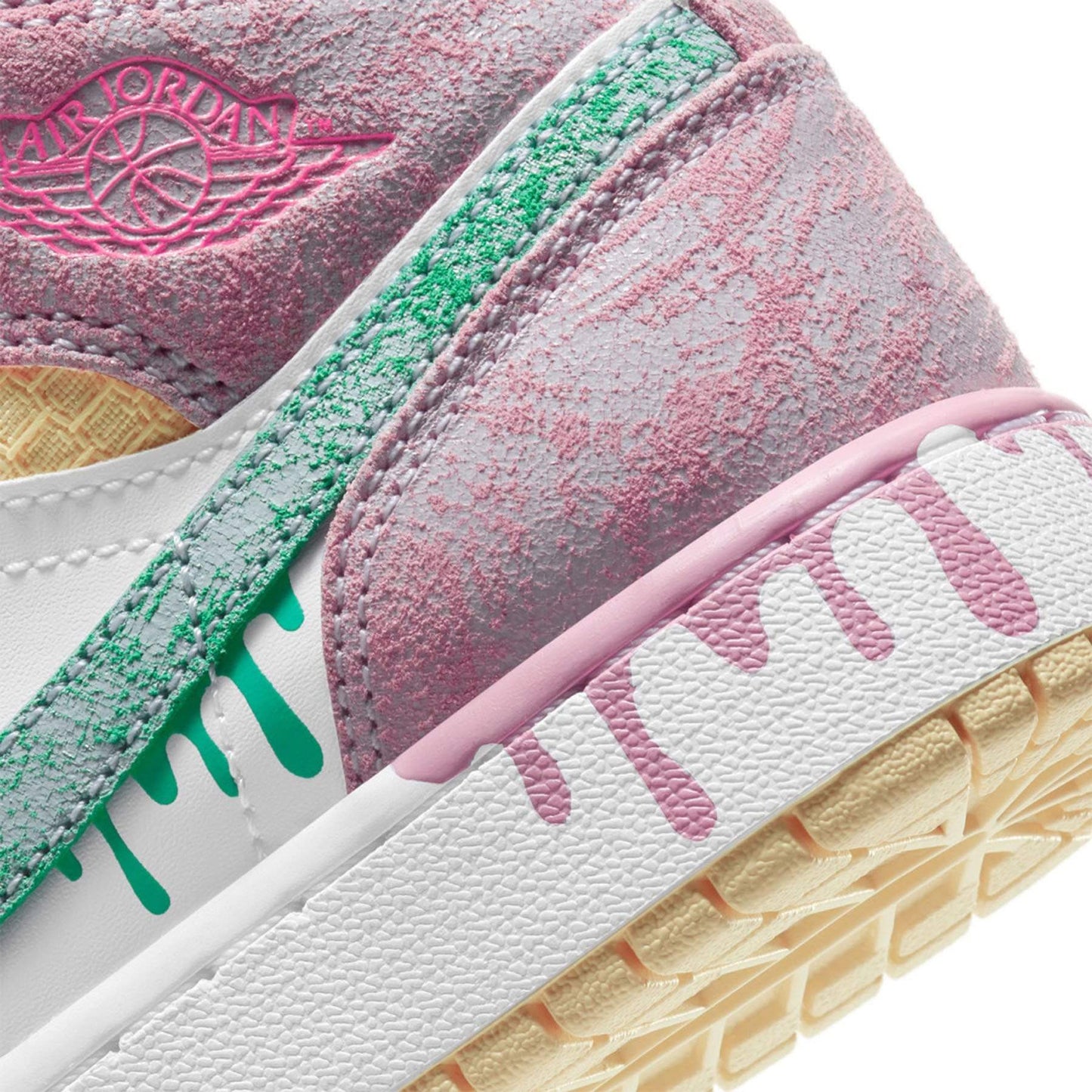 Air Jordan 1 Mid SE GS 'Paint Drip' - Kick Game