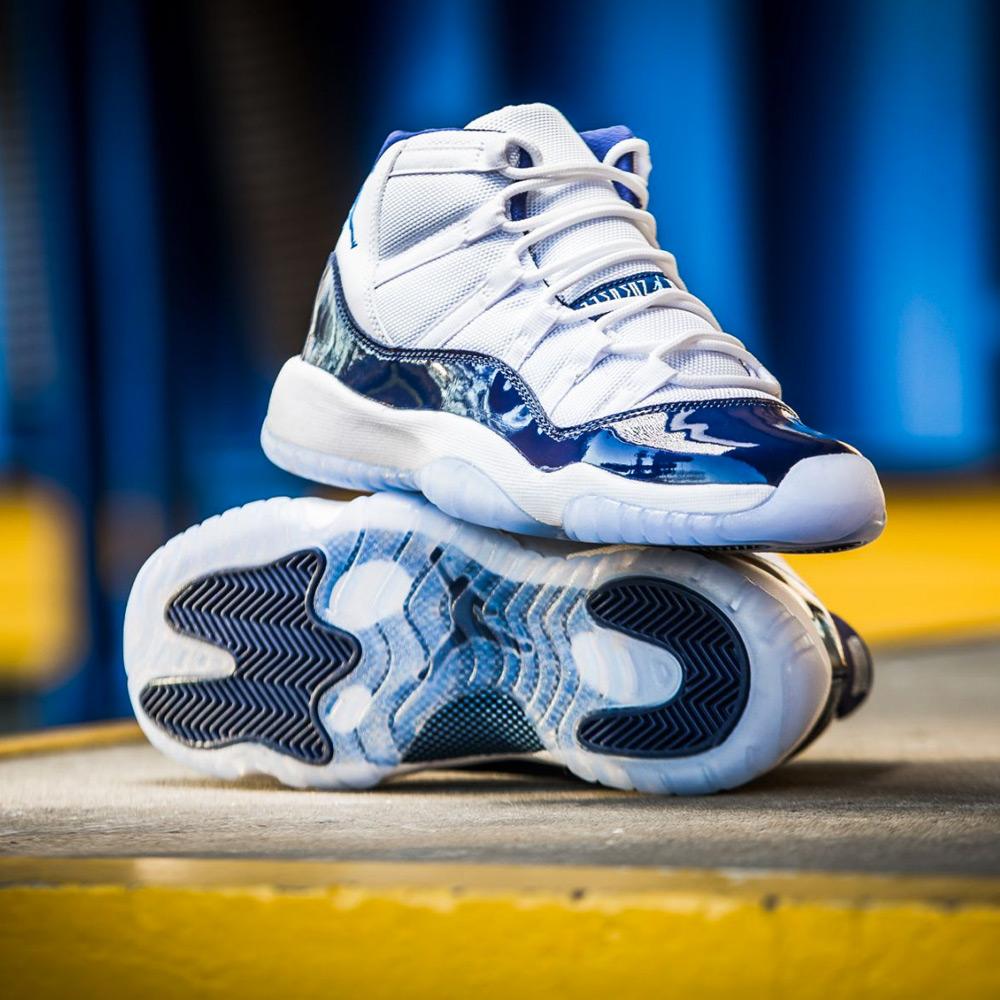 Air Jordan 11 Retro GS White-Midnight Navy Win like 82 - Kick Game