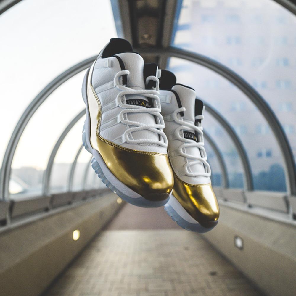 Air Jordan 11 Retro Low White- Metallic Gold - Kick Game