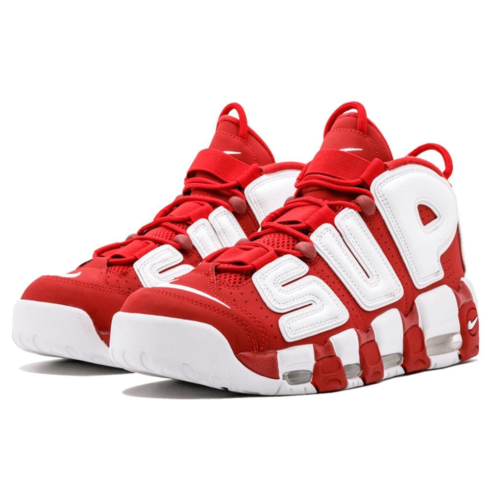 Supreme X Nike Air More Uptempo "Varsity Red" - Kick Game