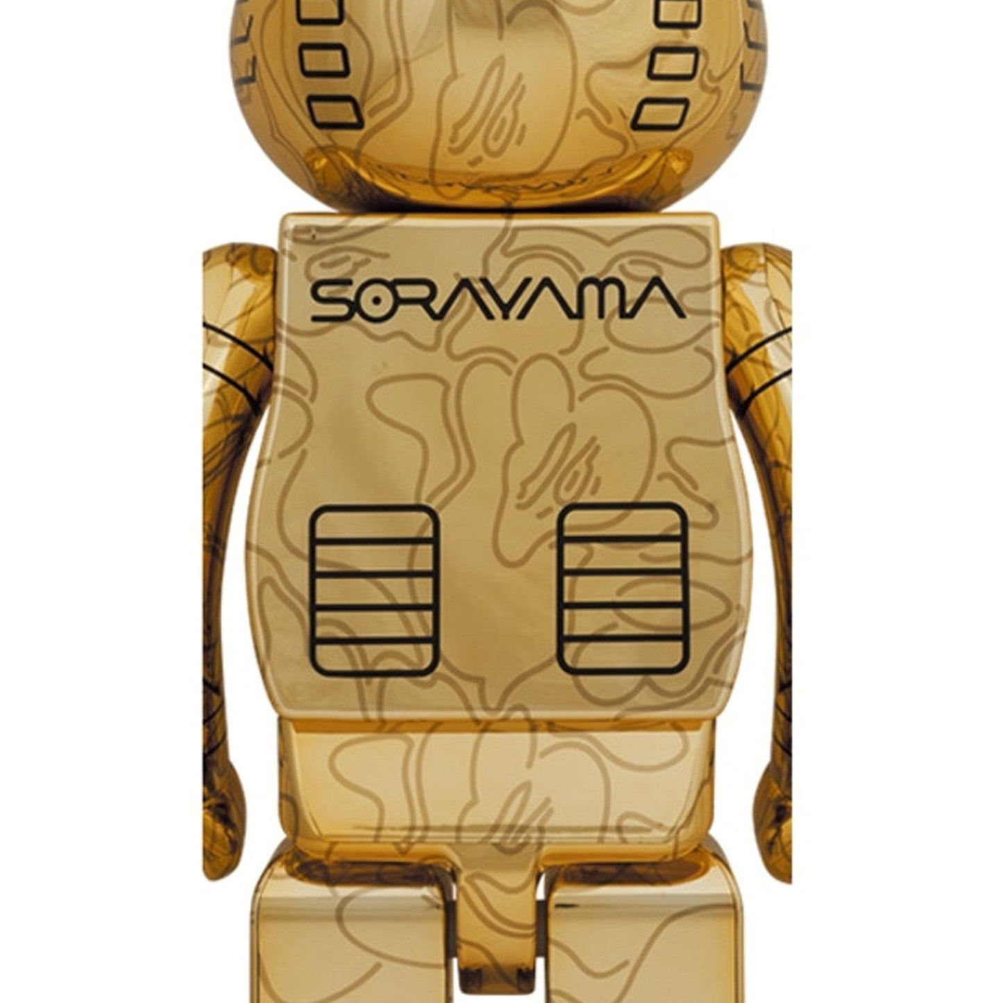 Bearbrick x BAPE x Hajime Sorayama Camo Shark 1000% 'Gold' - Kick Game
