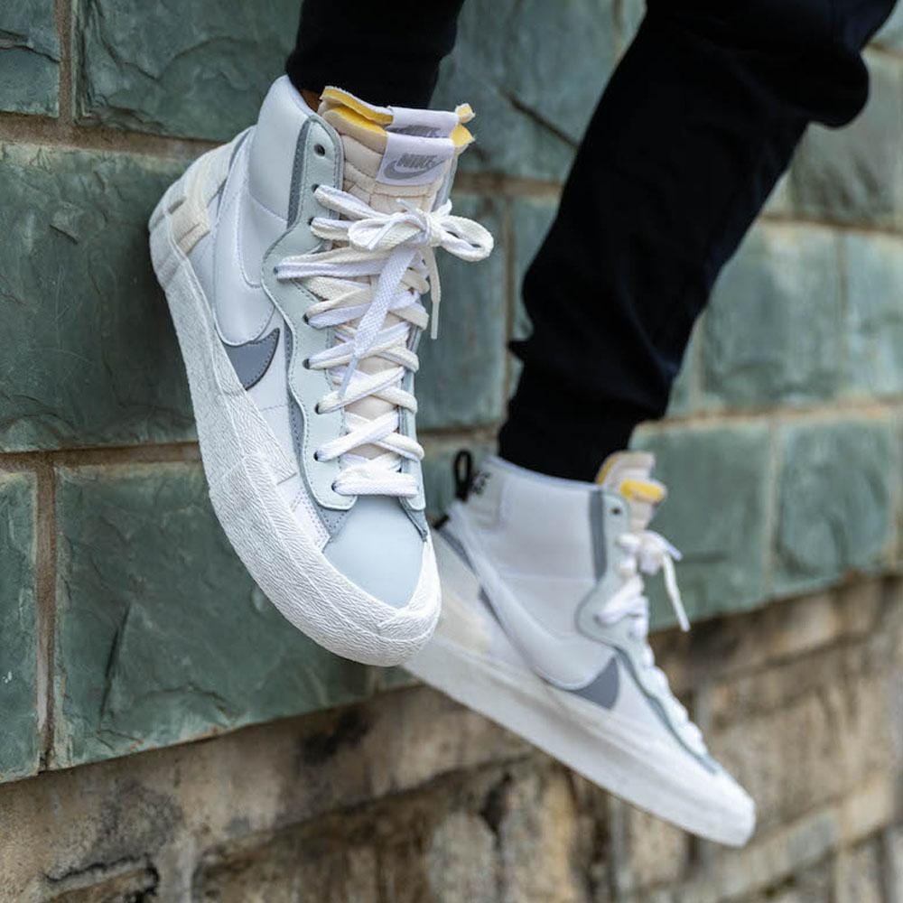 Sacai x Nike Blazer Mid 'White Grey' - Kick Game