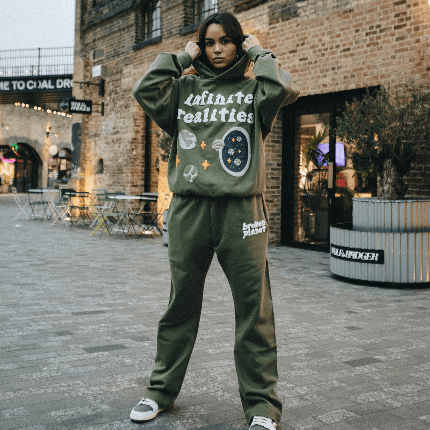 Broken Planet Hoodie x KG 'Olive Green' - Kick Game