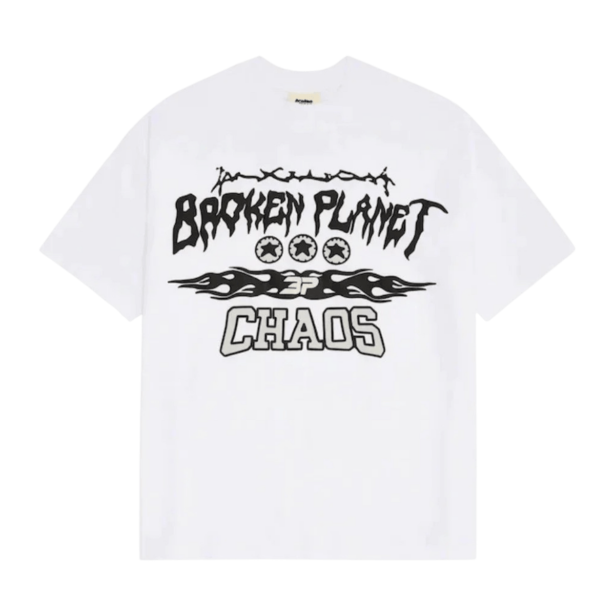 Broken Planet Market T-Shirt 'Total Chaos' - White - UrlfreezeShops