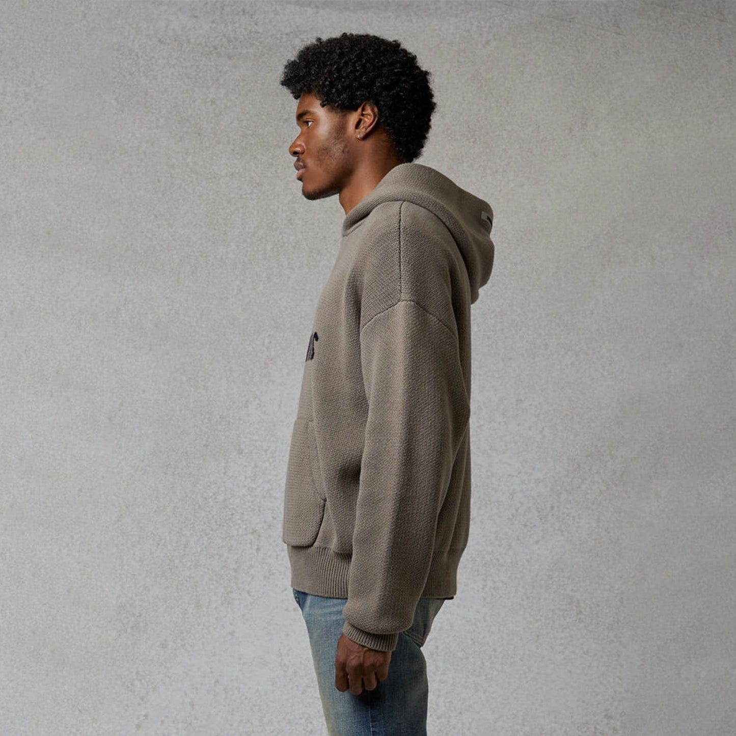 FEAR OF GOD ESSENTIALS Knit Hoodie Taupe - Kick Game