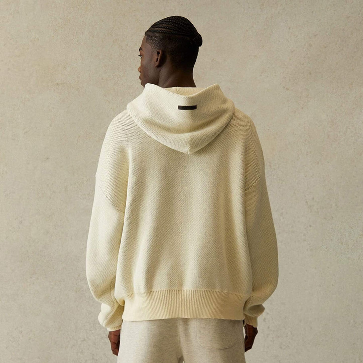 FEAR OF GOD ESSENTIALS Knit Pullover Hoodie Buttercream - Kick Game