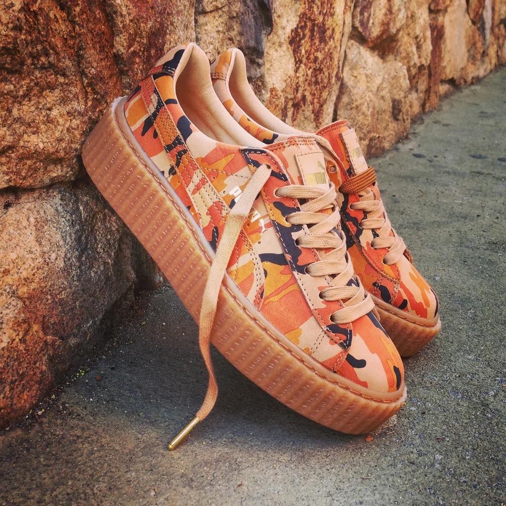 Rihanna x PUMA Suede Creeper Orange Camo - Kick Game