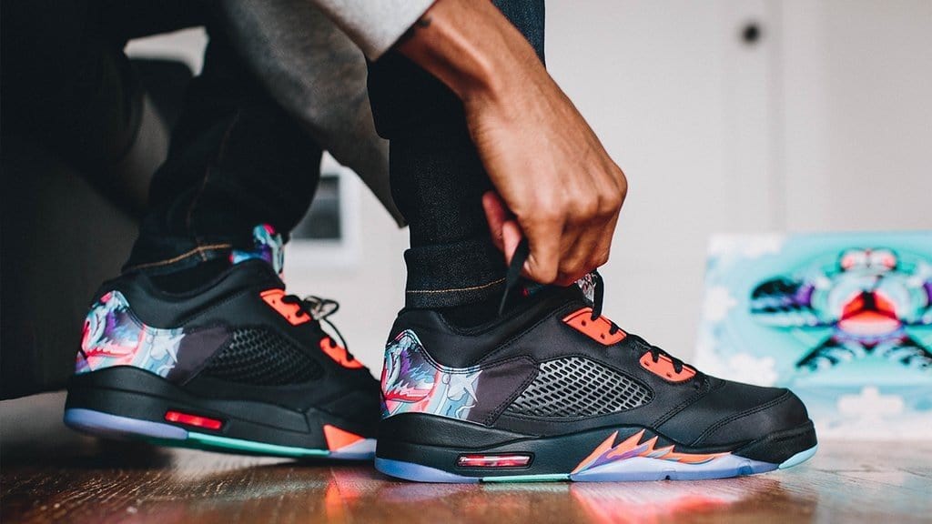 Air Jordan 5 Retro Low Black Crimson 'CNY' - Kick Game