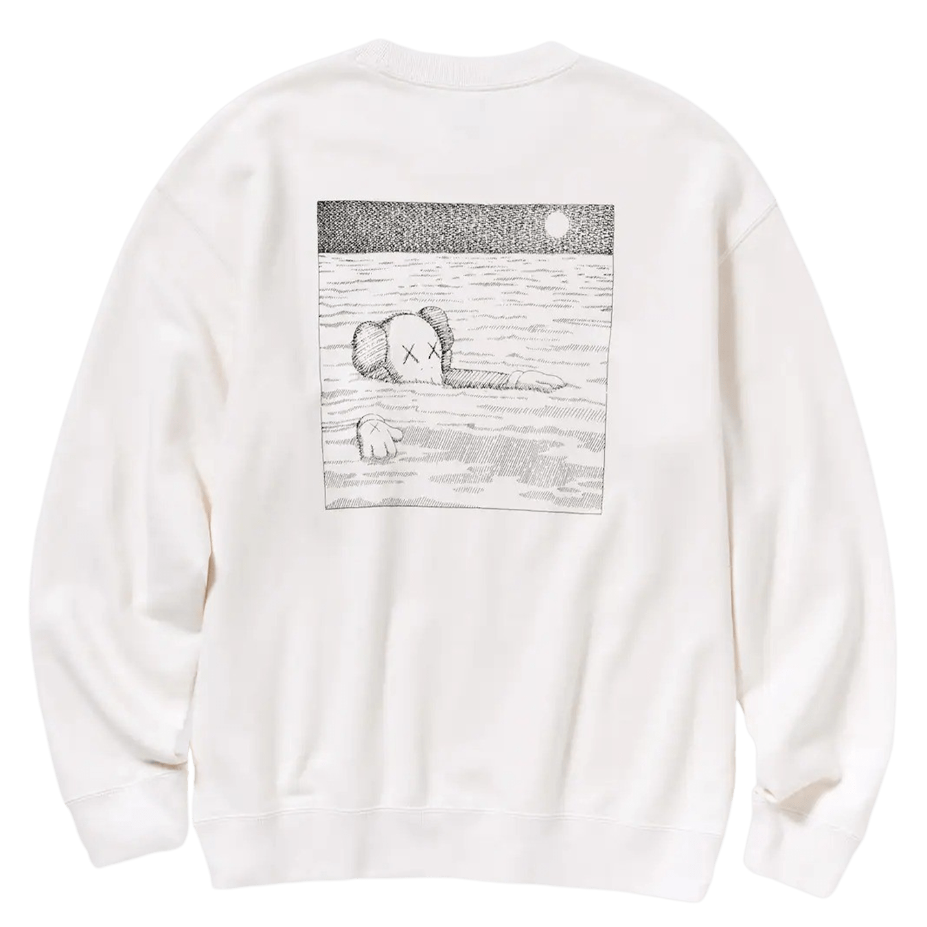 KAWS x UNIQLO UT Graphic Sweatshirt 'White' - Kick Game