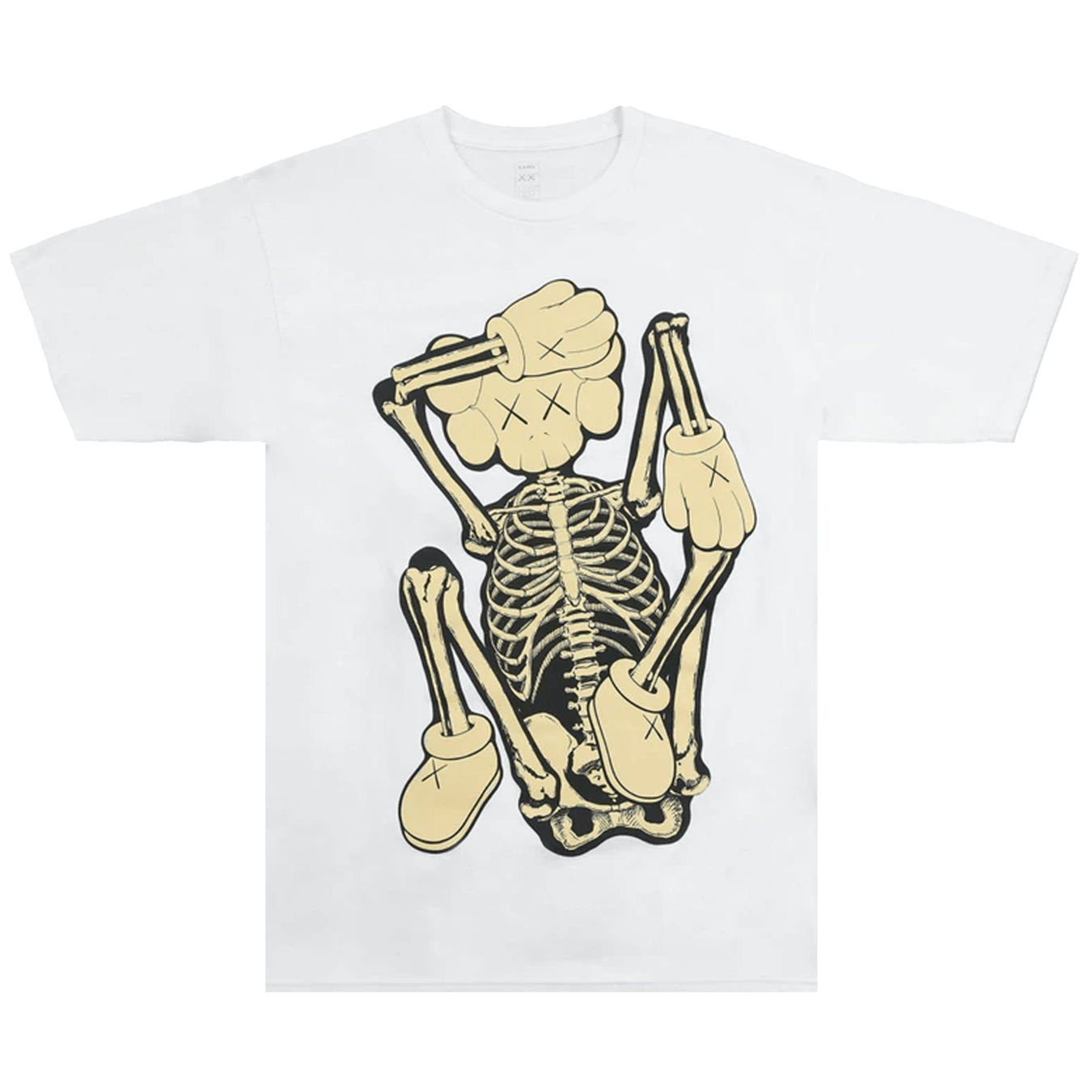 KAWS Skeleton New Fiction Bone T-Shirt 'White' - Kick Game