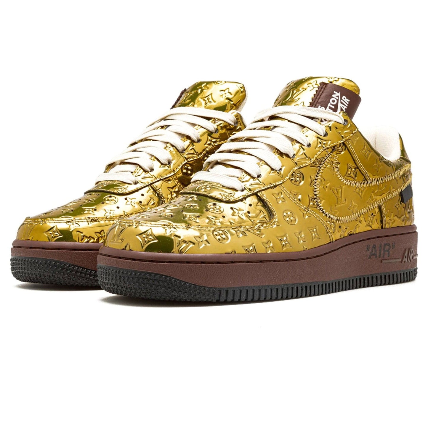 Louis Vuitton Nike Air Force 1 Low By Virgil Abloh Metallic Gold - Kick Game