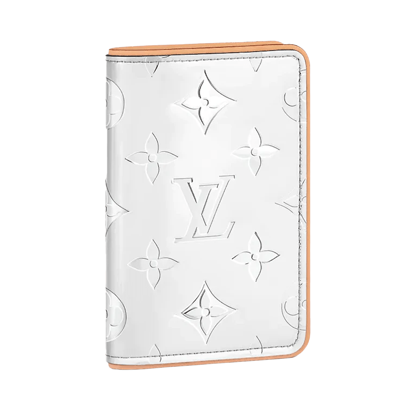Authentic Louis Vuitton Silver Mirror Slender Wallet LV Monogram