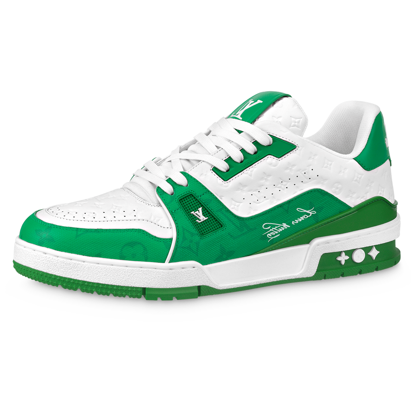 Louis Vuitton Trainer Low White Green - Kick Game