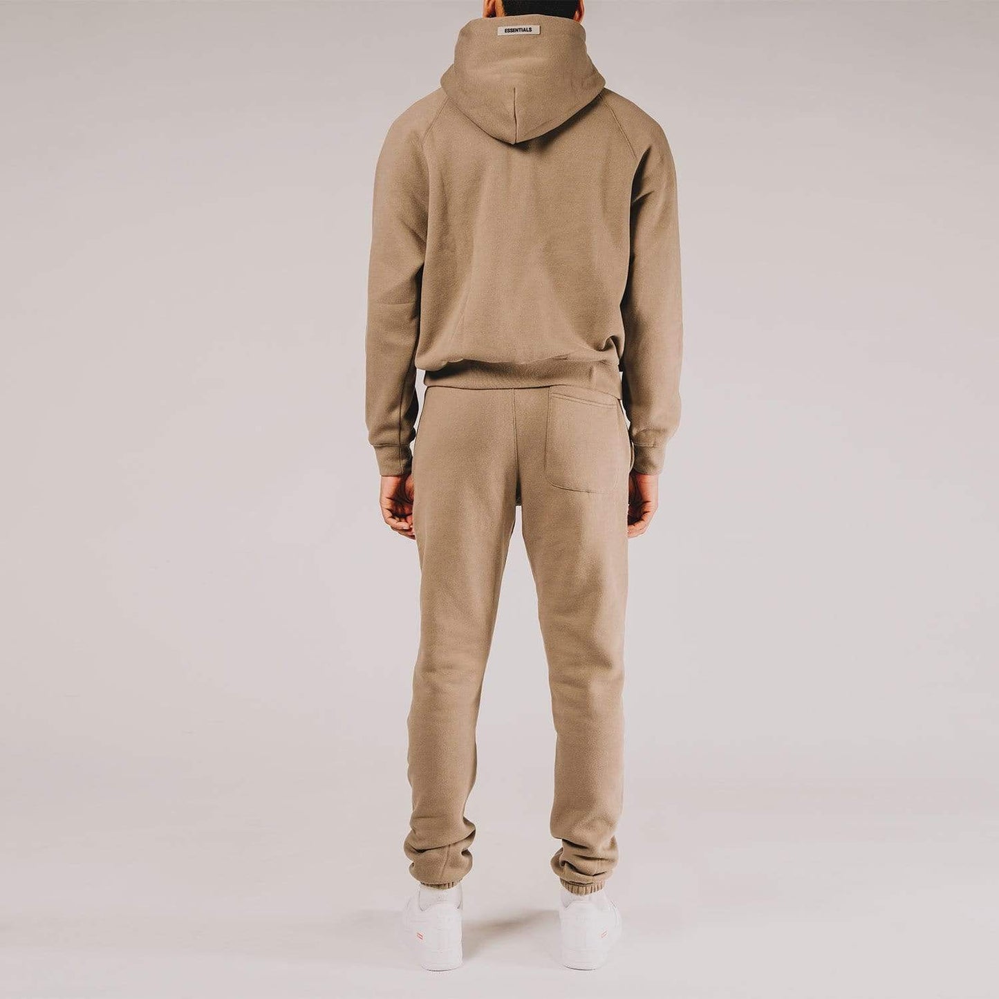 FEAR OF GOD ESSENTIALS 3D Silicon Applique Pullover Hoodie Taupe - Kick Game