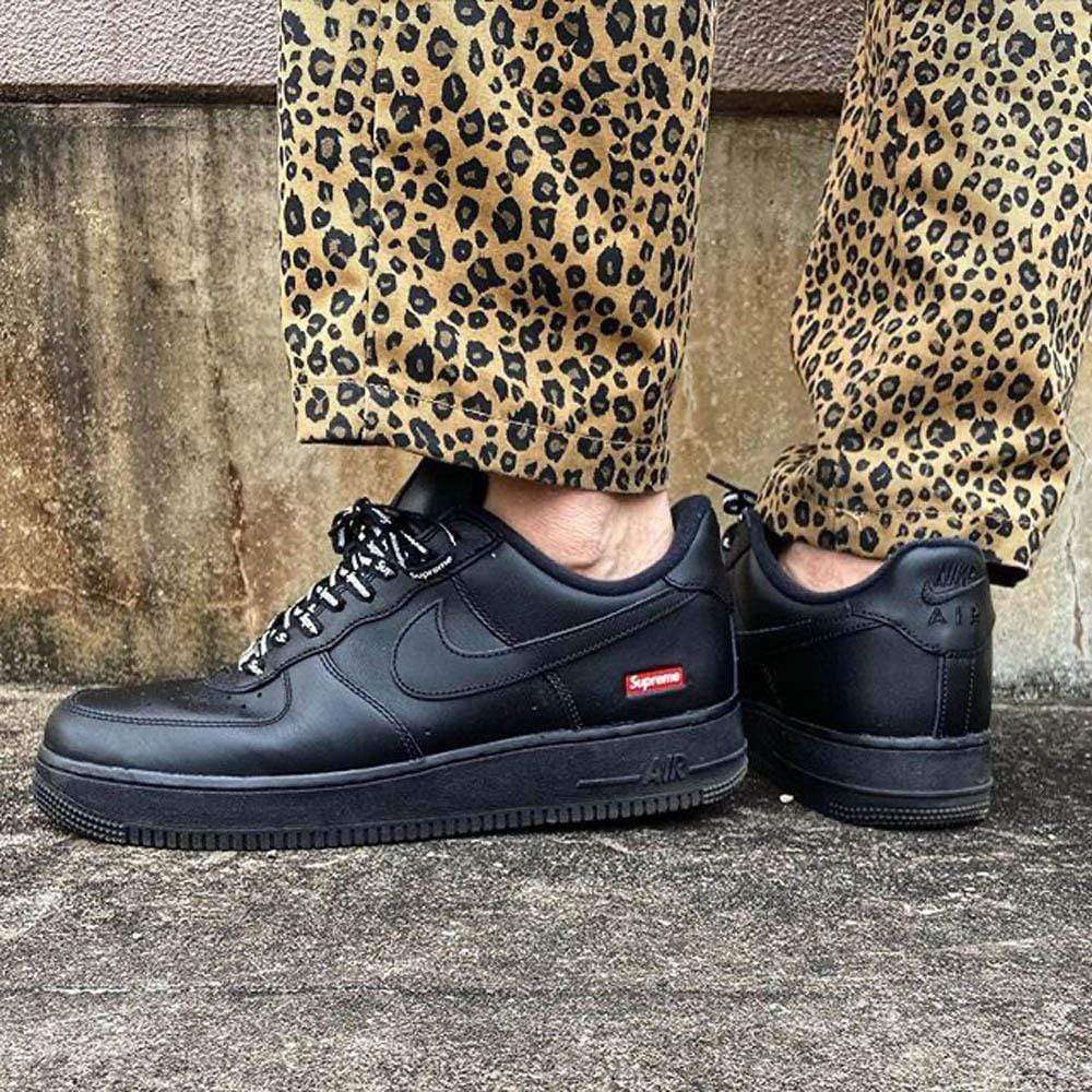 Supreme x Nike Air Force 1 Low 'Box Logo - Black' - Kick Game