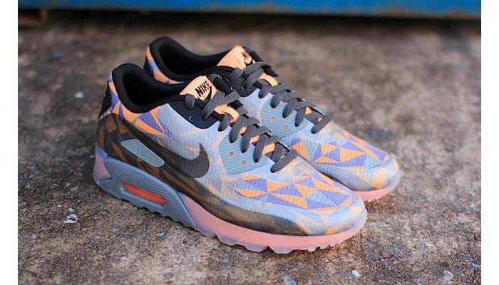 Nike Air Max 90 Ice Wolf Grey-Black-Atomic Orange - Kick Game