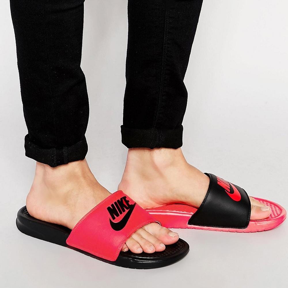 Nike Benassi JDI Mismatch University Red & Black - Kick Game