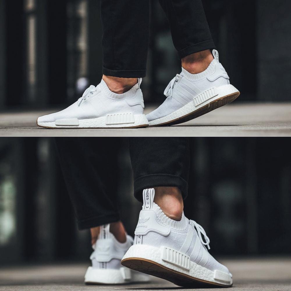 adidas NMD_R1 Primeknit Footwear White-Gum - Kick Game