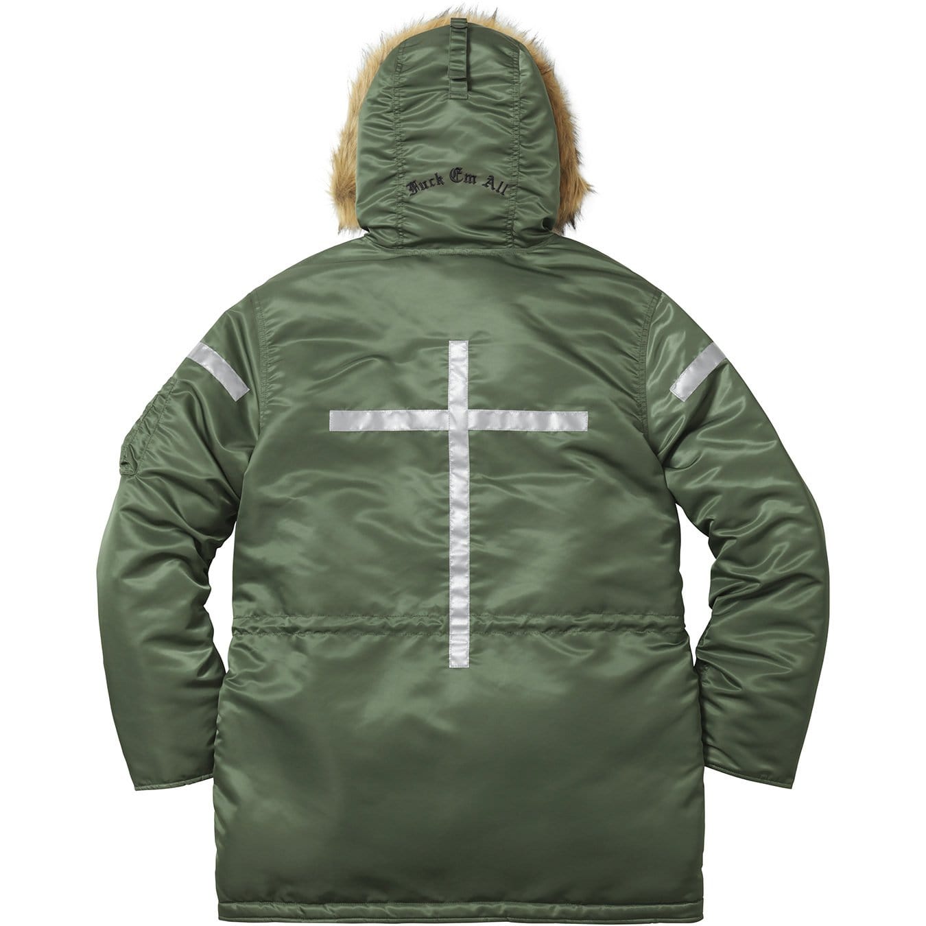 Supreme Reflective Cross N-3B Parka - Olive - Kick Game