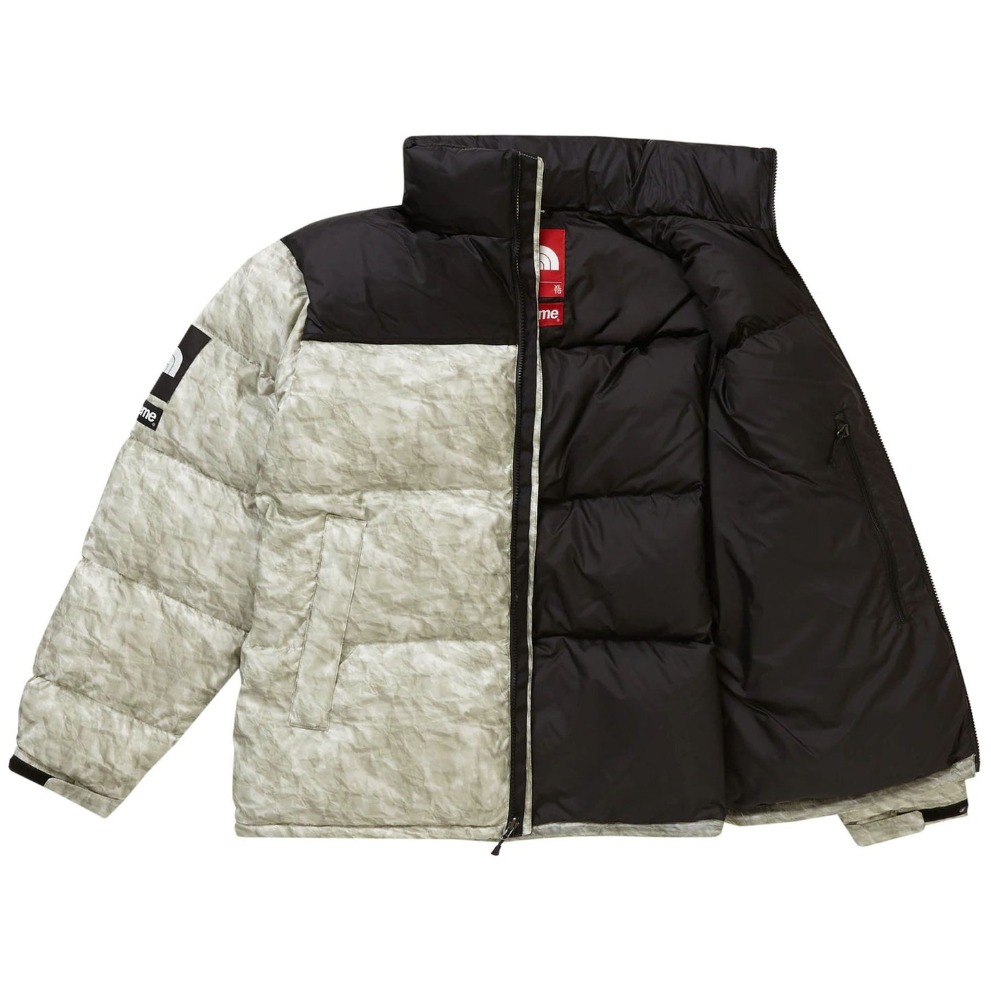 Supreme The North Face Paper Print Nuptse Jacket - Kick Game