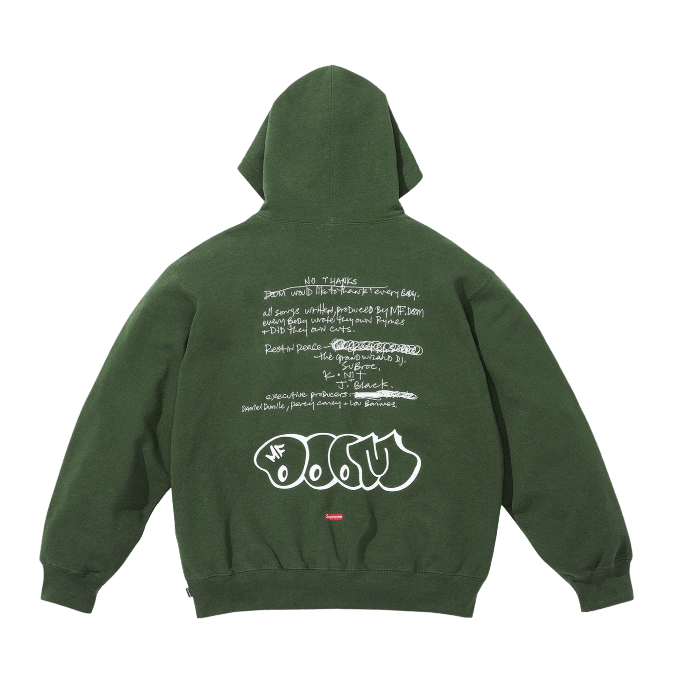 Supreme x MF DOOM Hooded Sweatshirt 'Green' - Kick Game