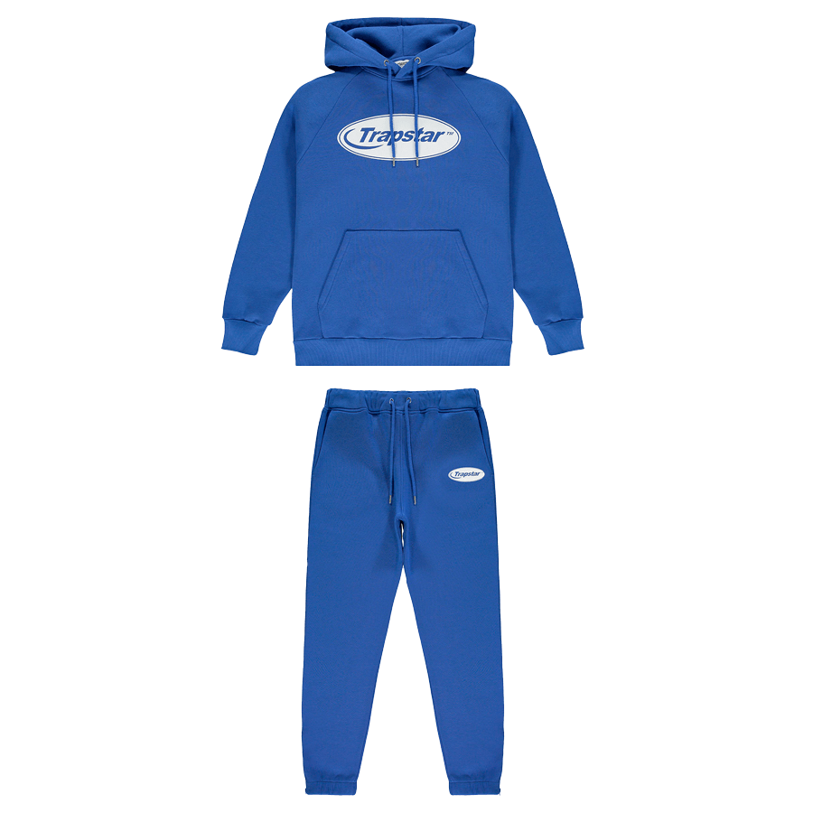 Trapstar Hyperdrive Hoodie Tracksuit Blue White Kick Game