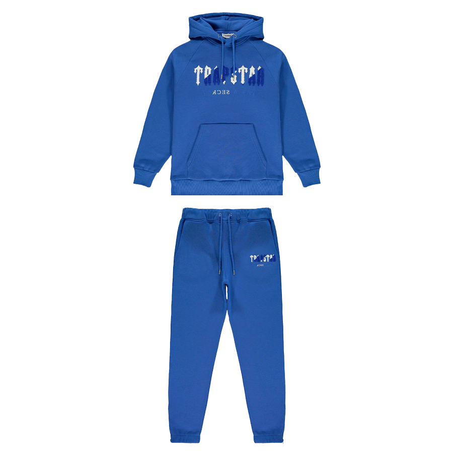 Trapstar Chenille Decoded Hooded Tracksuit - Dazzling Blue/White ...