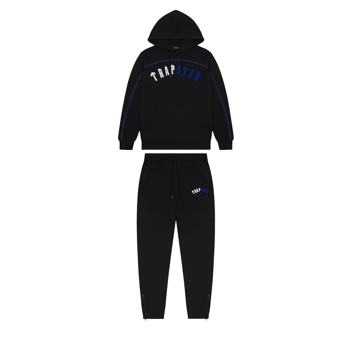 Trapstar Irongate Arch Chenille Hoodie Tracksuit Black Ice Edition - Main Image