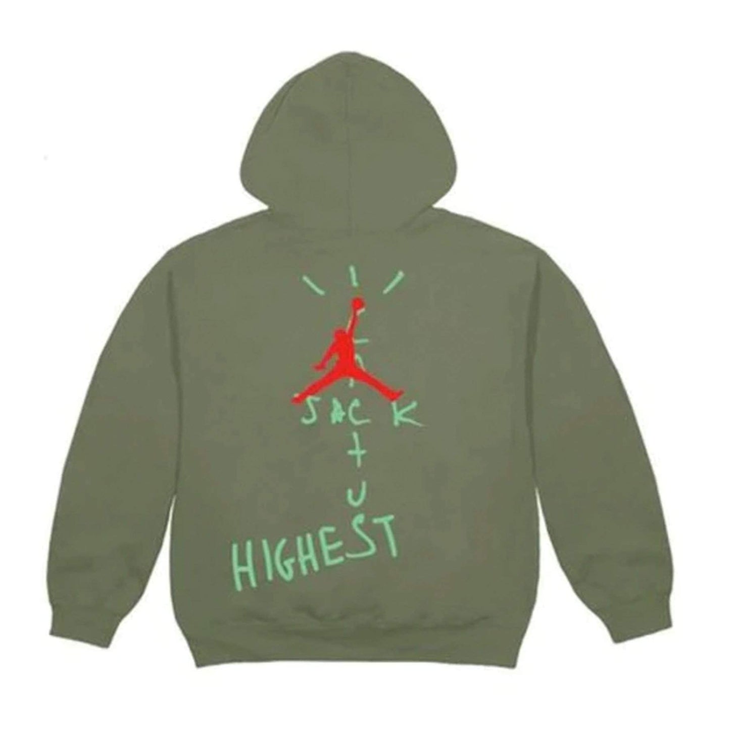 Travis Scott Jordan Cactus Jack Highest Hoodie Olive - Kick Game