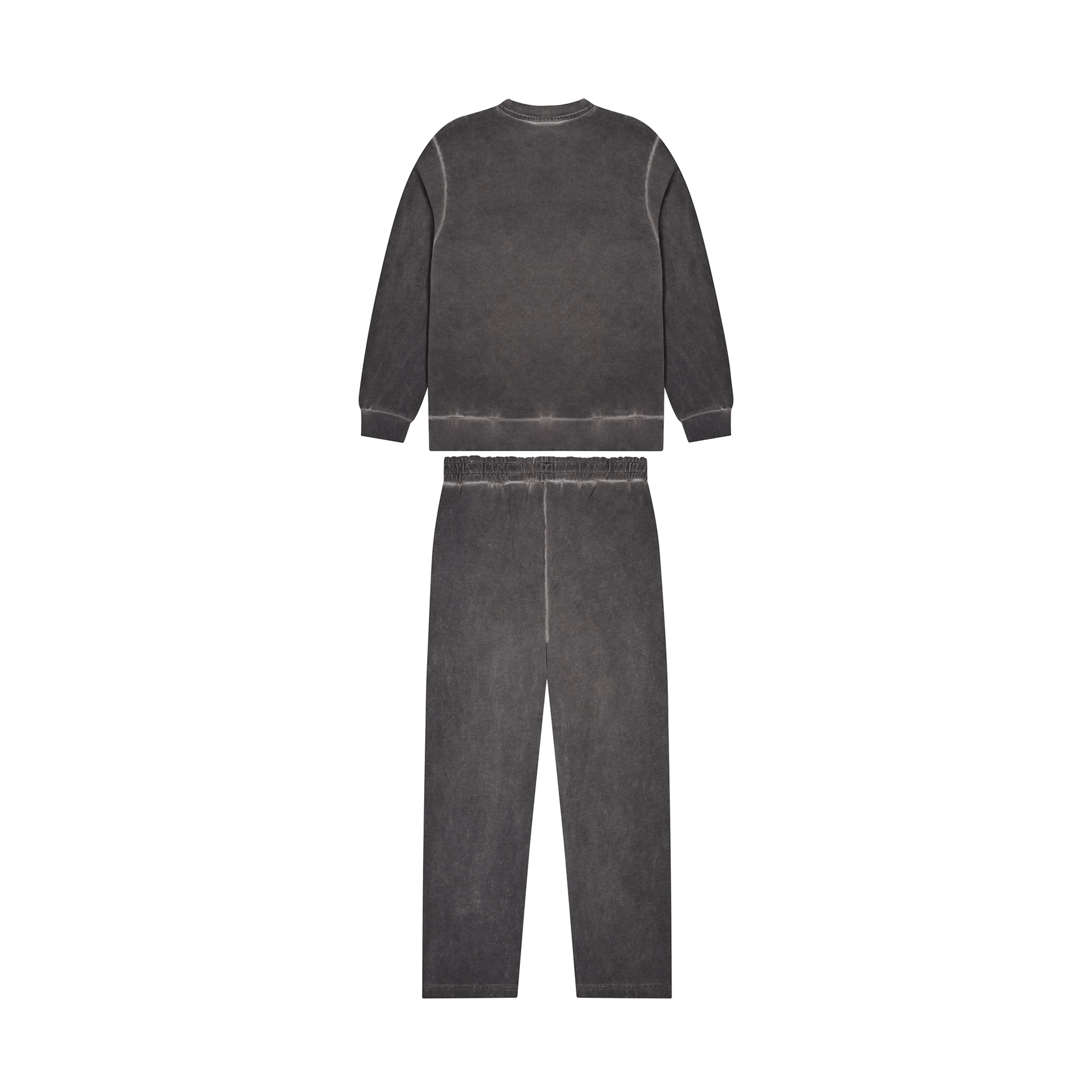 Trapstar Deconstructed Decoded Oil Wash Crew Tracksuit- Grey - Kick Game