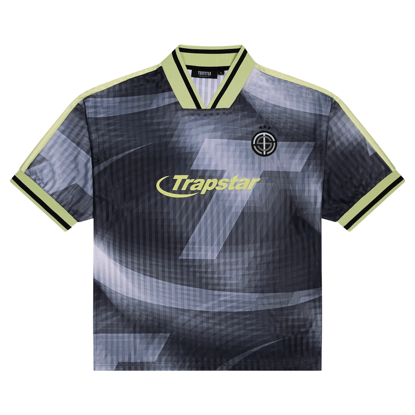 Trapstar Hyperdrive SS Football Jersey 'Black/Neon' - Kick Game