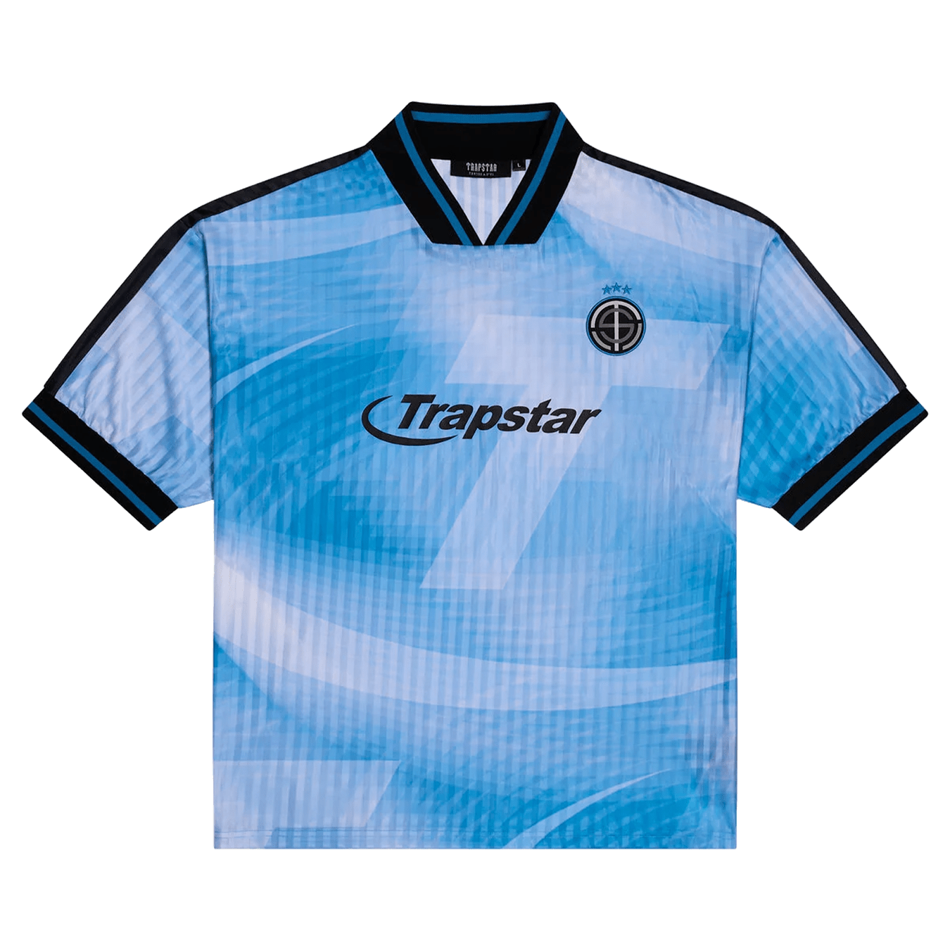 Trapstar Hyperdrive SS Football Jersey 'Blue/Black' - Kick Game