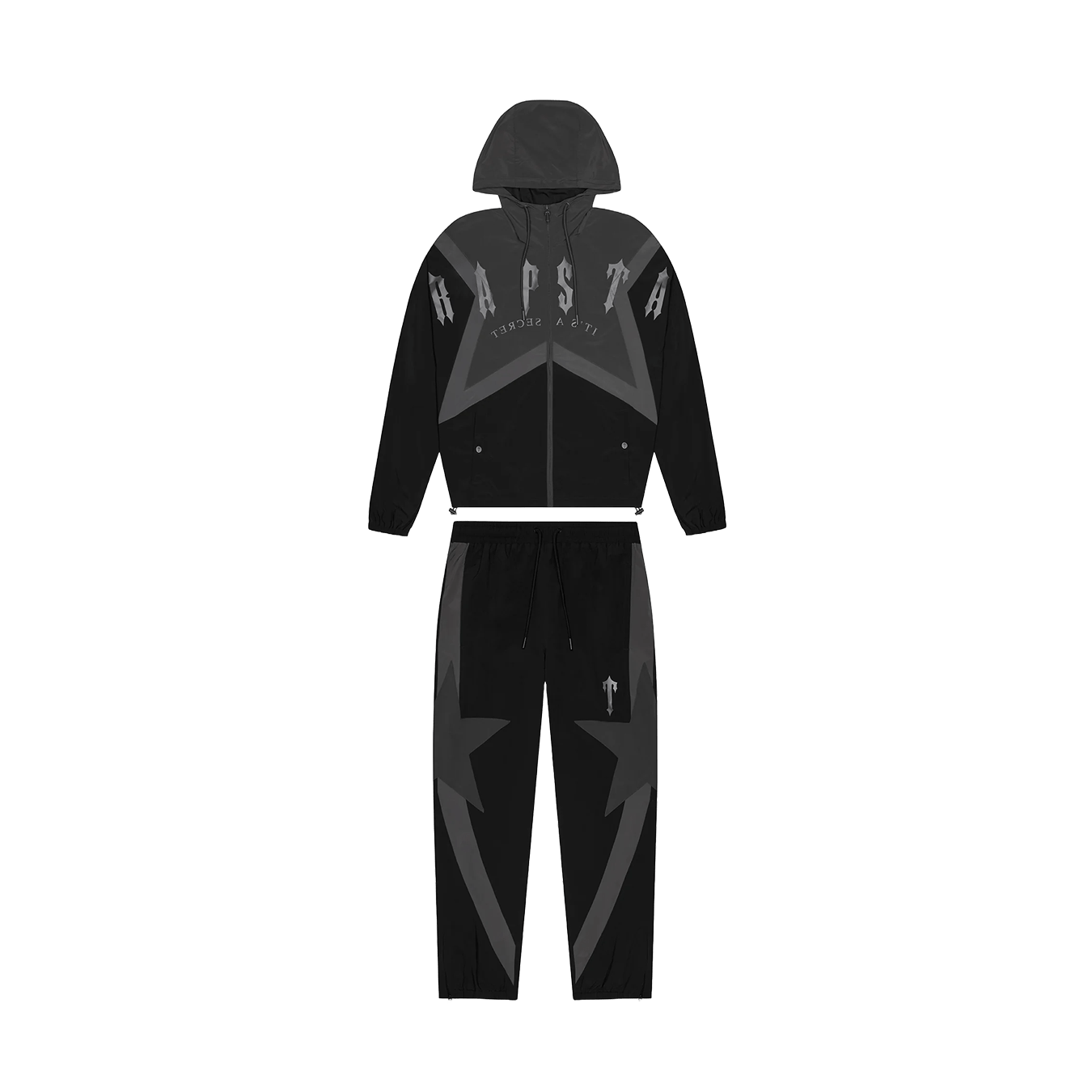 Trapstar Irongate Arch Star Shell Tracksuit 'Black' - Kick Game