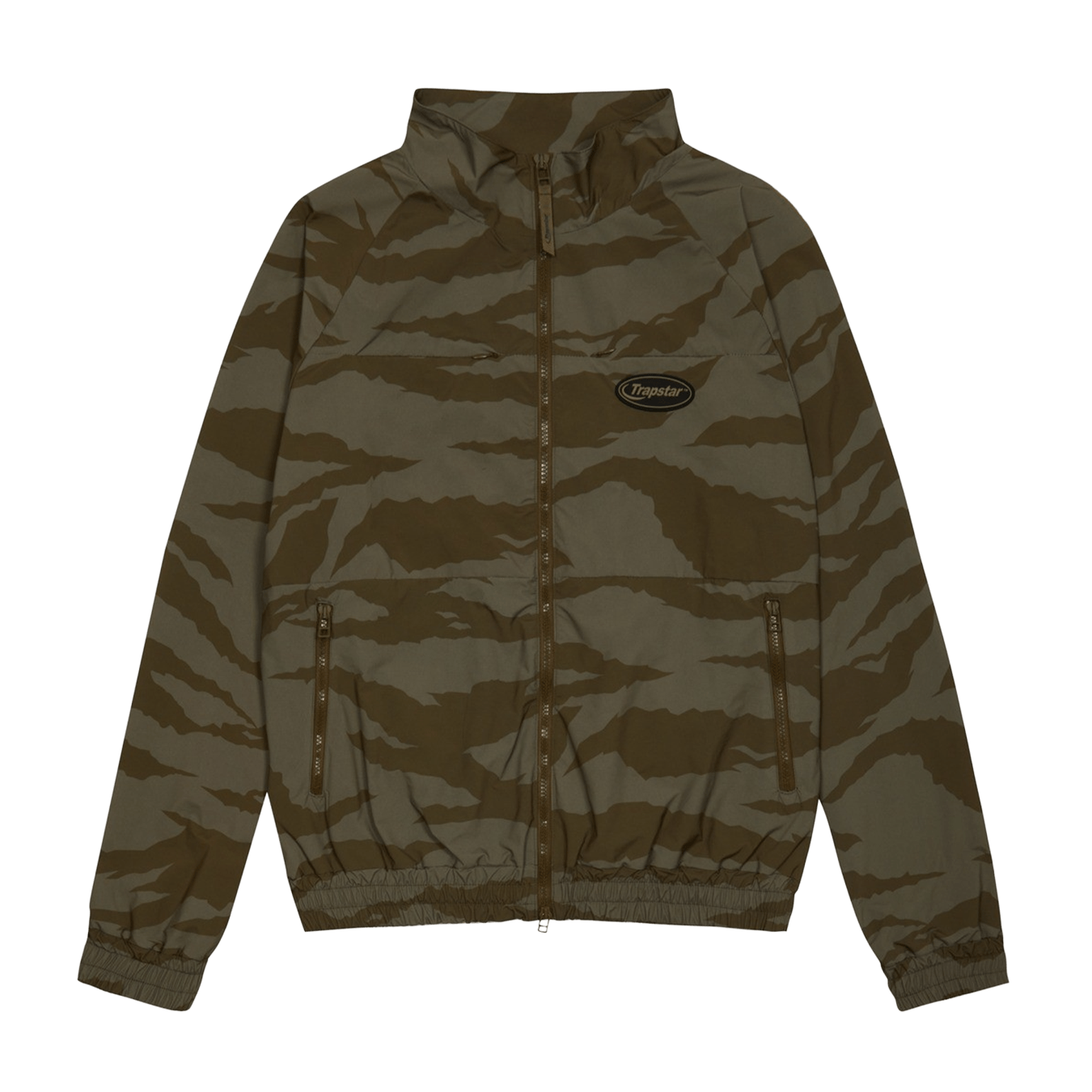Trapstar Hyperdrive Zip Track Top - Tiger Camo Khaki – Kick Game