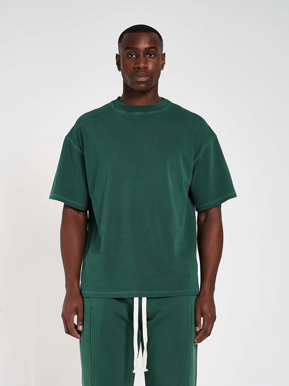 KAIZEN MARKET BLANK HEAVYWEIGHT TEE VINTAGE GREEN - Kick Game