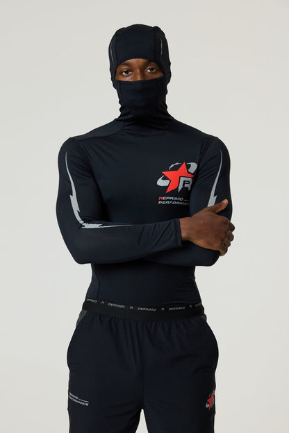 RP Base-Layer Balaclava Hoodie - Black/Red - Kick Game